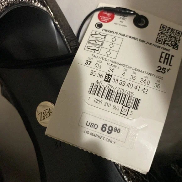 Zara Metallic Women's Heels - Picture 3 of 3